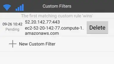 Screenshot von NoRoot Firewall 2