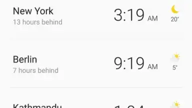 Screenshot von Samsung Clock 3