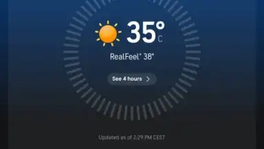 Screenshot von AccuWeather 18