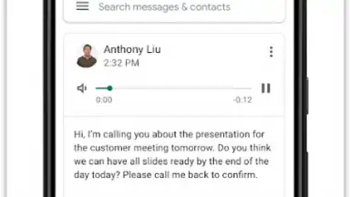 Screenshot von Google Voice 3