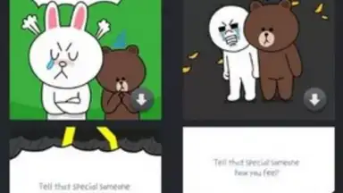 Screenshot von LINE Card 2
