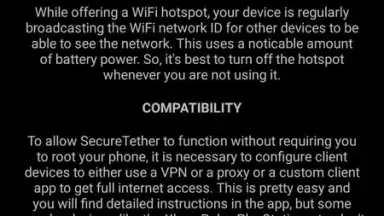Screenshot von SecureTether WiFi 3