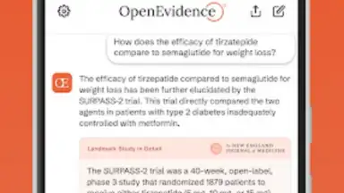 Screenshot von OpenEvidence 6