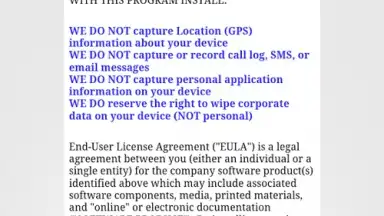 Screenshot von AirWatch Agent 5