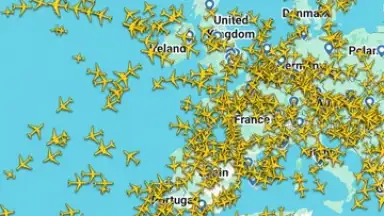 Screenshot von Flightradar24 20