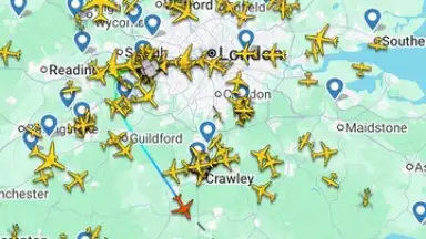 Screenshot von Flightradar24 12