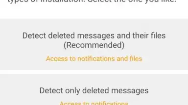 Screenshot von WhatsRemoved 2