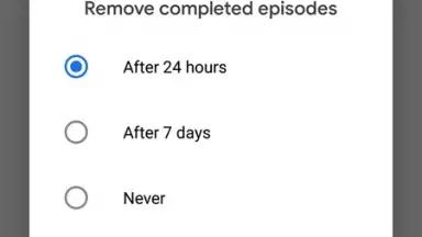 Screenshot von Google Podcasts 1