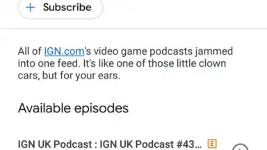 Screenshot von Google Podcasts 4