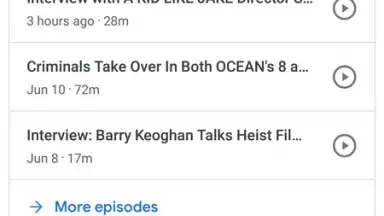 Screenshot von Google Podcasts 5