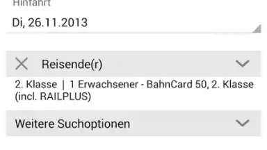 Screenshot von DB Navigator 6