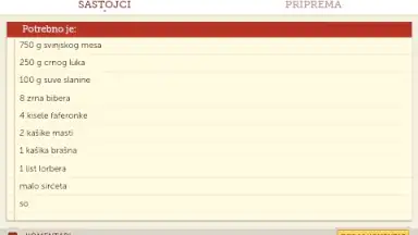 Screenshot von Recepti 4