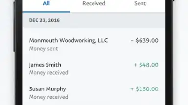 Screenshot von PayPal Business 3
