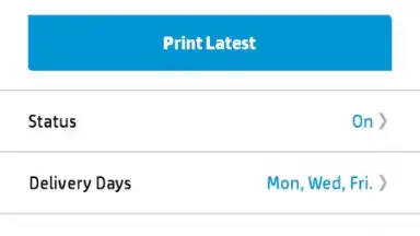 Screenshot von HP Printables 2