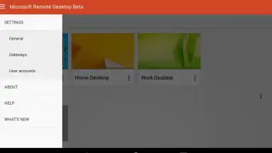 Screenshot von Microsoft Remote Desktop Beta 15