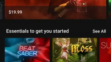 Screenshot von Meta Quest 3