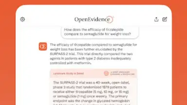 Screenshot von OpenEvidence 3
