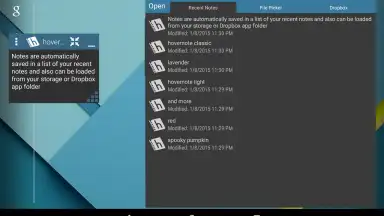 Screenshot von hovernote 1