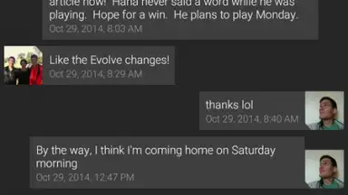 Screenshot von EvolveSMS 4