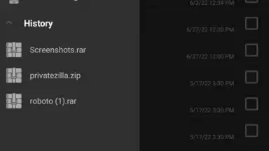 Screenshot von RAR 13