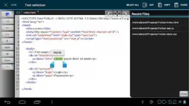 Screenshot von WebMaster's HTML Editor Lite 3