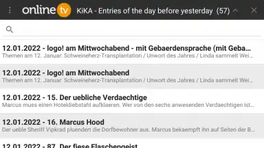 Screenshot von onlineTV 5