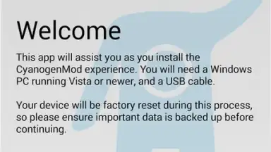 Screenshot von CyanogenMod Installer 1