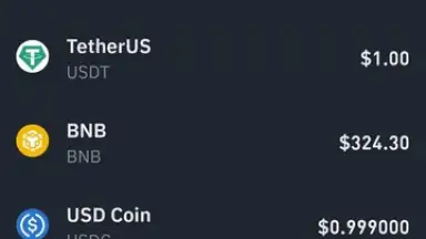 Screenshot von Binance 3