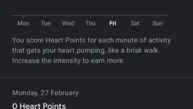 Screenshot von Google Fit 8