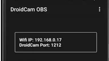 Screenshot von DroidCam OBS 1