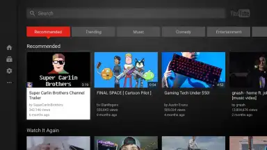 Screenshot von YouTube for Android TV 1