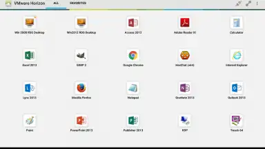 Screenshot von VMware Horizon Client 2