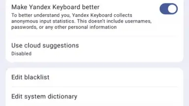 Screenshot von Yandex Keyboard 8