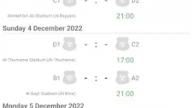 Screenshot von Live Scores for World Cup 2022 6