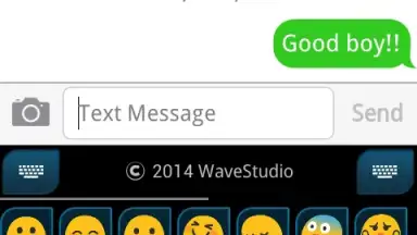 Screenshot von Emoji Keyboard+ Blue theme 1