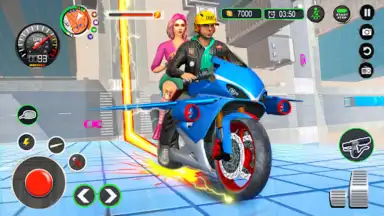 Screenshot von Flying Bike Taxi Rider 3