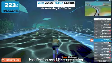 Screenshot von Zwift 11
