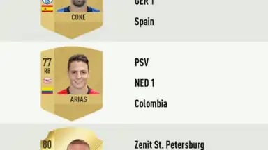 Screenshot von FUT 18 DRAFT 7