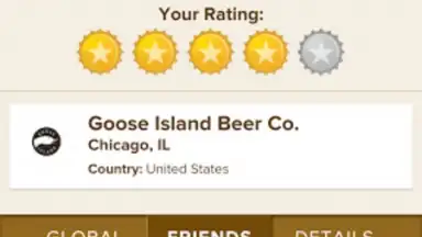 Screenshot von Untappd 2