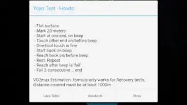Screenshot von Yo-Yo Test 1