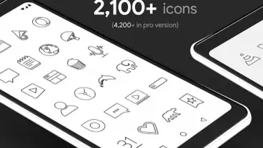 Screenshot von Lines Dark - Icon Pack 8