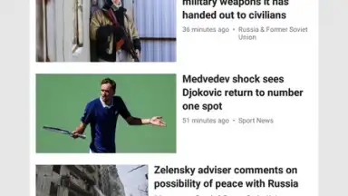 Screenshot von RT News 2