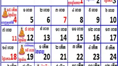 Screenshot von khmer Calendar 2015 3
