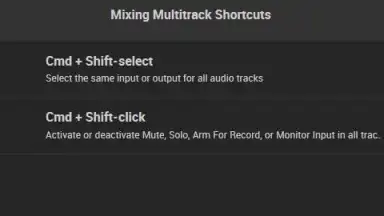 Screenshot von Shortcuts+ Audition 1