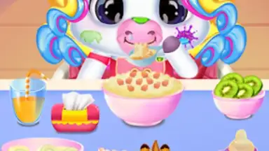 Screenshot von Newborn unicorn care game 1