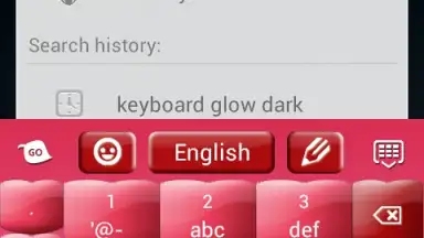 Screenshot von Pink Keyboard Hearts Glow 3