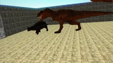 Screenshot von Dino Anky vs T-Rex Colloseum 1