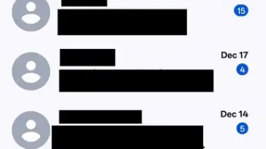 Screenshot von Google Messages 17