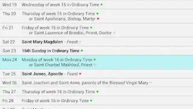 Screenshot von Catholic Calendar from Universalis 10