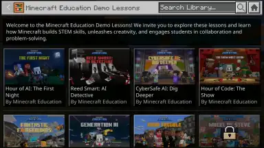Screenshot von Minecraft Education 2